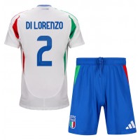Camisa de Futebol Itália Giovanni Di Lorenzo #2 Equipamento Secundário Infantil Europeu 2024 Manga Curta (+ Calças curtas)